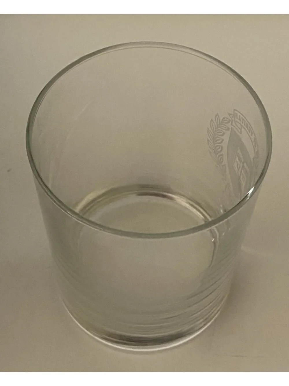 Yale University Etched Lowball Tumbler Glass - Lux et Veritas Crest Replacement